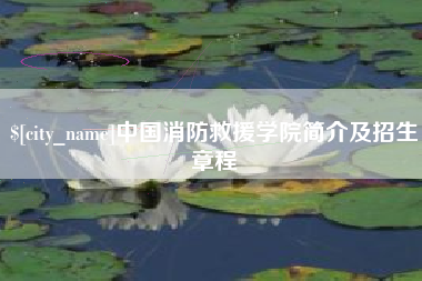 漳州中国消防救援学院简介及招生章程