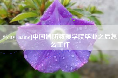 漳州中国消防救援学院毕业之后怎么工作