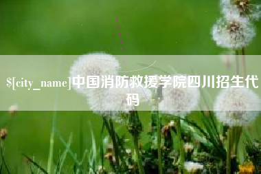 漳州中国消防救援学院四川招生代码