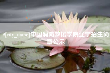 漳州中国消防救援学院辽宁招生简章公示