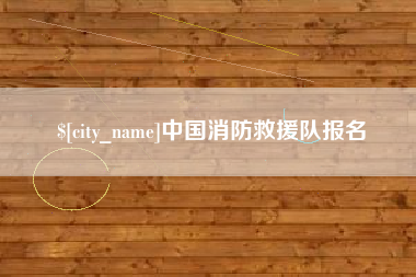 漳州中国消防救援队报名