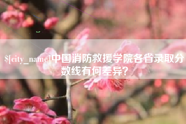 漳州中国消防救援学院各省录取分数线有何差异？