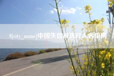 漳州中国失信被执行人名单网