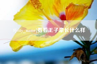 漳州看看王子豪长什么样