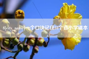 漳州一个口诀记住34个省小学课本