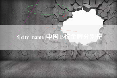 漳州中国15枚金牌分别是