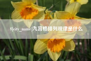 漳州九宫格排列规律是什么