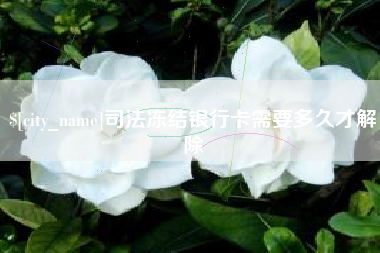 漳州司法冻结银行卡需要多久才解除