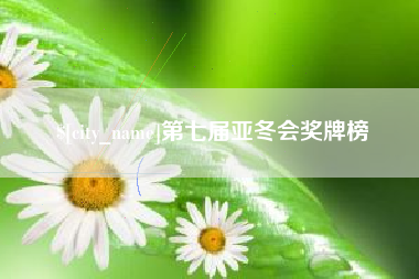 漳州第七届亚冬会奖牌榜