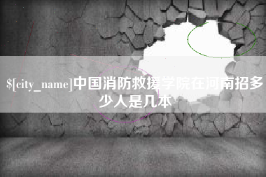 漳州中国消防救援学院在河南招多少人是几本