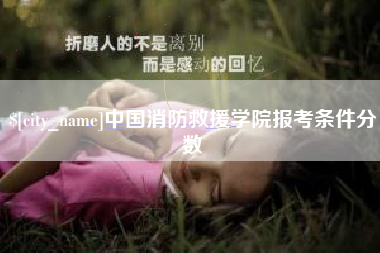 漳州中国消防救援学院报考条件分数