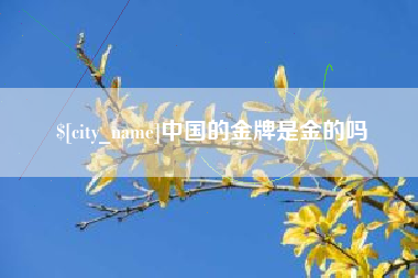漳州中国的金牌是金的吗