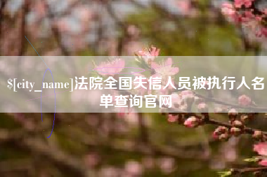 漳州法院全国失信人员被执行人名单查询官网