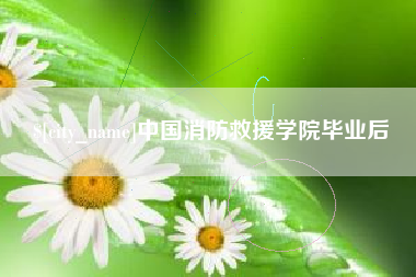 漳州中国消防救援学院毕业后