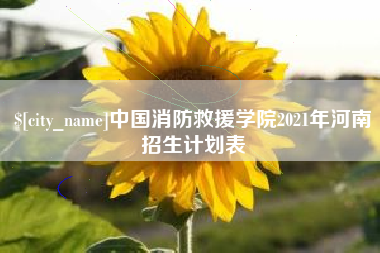 漳州中国消防救援学院2021年河南招生计划表