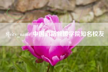 漳州中国消防救援学院知名校友