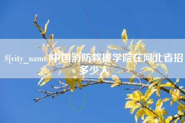 漳州中国消防救援学院在河北省招多少人
