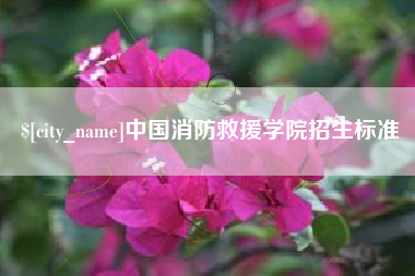 漳州中国消防救援学院招生标准