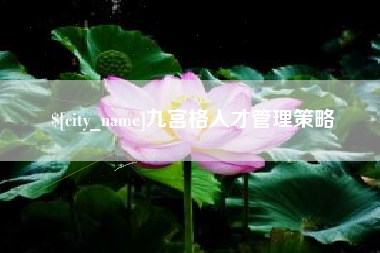 漳州九宫格人才管理策略