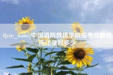 漳州中国消防救援学院报考分数线浙江录取多少